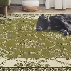 New 👍 Miranda Haus Stratton Oriental Floral Medallion Area Rug Collection Sage 🥰 -Miranda Haus Shop unnamed file 2064