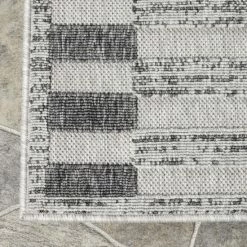 Best Pirce ⭐ Miranda Haus Contemporary Stripe Geometric Indoor/Outdoor Area Rug Grey 🛒 -Miranda Haus Shop unnamed file 2078
