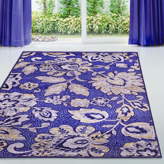 Discount π Miranda Haus Traditional Non-Slip Classic Floral Indoor Area Rug Lilac / Grey π 3 Discount π Miranda Haus Traditional Non-Slip Classic Floral Indoor Area Rug Lilac / Grey π