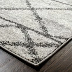 Best deal 🥰 Miranda Haus Truscott Modern Geometric Area Rug Charcoal 🎁 -Miranda Haus Shop unnamed file 2129