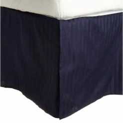 Top 10 🛒 Miranda Haus Safa Stripe 15-inch Drop Egyptian Cotton Bed 👗 Skirt Lavender 🎁