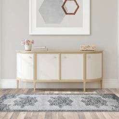 Brand new 💯 Miranda Haus Alsten Printed Non-Slip Indoor Area Rug Cream 🔥 -Miranda Haus Shop unnamed file 216
