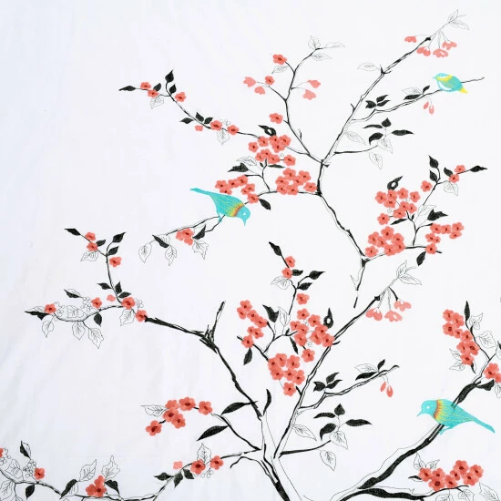 Outlet βοΈ Miranda Haus Cherry Garden 100-Percent Cotton 3-Piece Duvet Cover Set Blue π 10 Outlet βοΈ Miranda Haus Cherry Garden 100-Percent Cotton 3-Piece Duvet Cover Set Blue π - Image 8