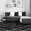 Best Pirce ❤️ Miranda Haus Modern Geometric Trellis Shag Area Rug Collection Navy Blue/white ⌛