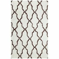 Best Pirce ❤️ Miranda Haus Modern Geometric Trellis Shag Area Rug Collection Navy Blue/white ⌛ -Miranda Haus Shop unnamed file 2223