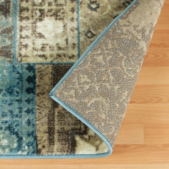 Brand new π Miranda Haus Zelder Abstract Medallion Patchwork Area Rug Collection Teal β 7 Brand new π Miranda Haus Zelder Abstract Medallion Patchwork Area Rug Collection Teal β - Image 5