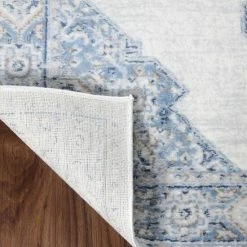 Top 10 👍 Miranda Haus Modern Oriental Medallion Polyester Indoor Area Rug Cream/blue 😀 -Miranda Haus Shop unnamed file 2234