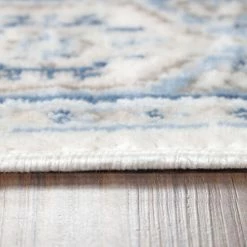 Top 10 👍 Miranda Haus Modern Oriental Medallion Polyester Indoor Area Rug Cream/blue 😀 -Miranda Haus Shop unnamed file 2235