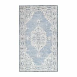 Top 10 👍 Miranda Haus Modern Oriental Medallion Polyester Indoor Area Rug Cream/blue 😀 -Miranda Haus Shop unnamed file 2238