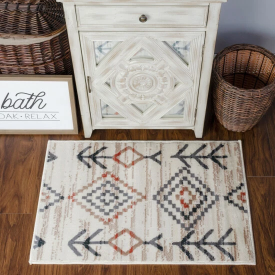 Flash Sale π Modern Geometric Southwestern Indoor Area Rug By Miranda Haus Bone π 10 Flash Sale π Modern Geometric Southwestern Indoor Area Rug By Miranda Haus Bone π - Image 8