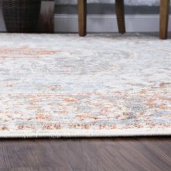 Budget 💯 Miranda Haus Brody Canal Blue Oriental Medallion Farmhouse Area Rug 🎁