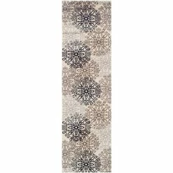 Flash Sale 🛒 Miranda Haus Non-Slip Modern Floral Medallion Indoor Area Rug Beige 👏 -Miranda Haus Shop unnamed file 2297