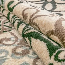 Flash Sale 🛒 Miranda Haus Non-Slip Modern Floral Medallion Indoor Area Rug Beige 👏 -Miranda Haus Shop unnamed file 2302