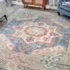 Promo 🧨 Miranda Haus Southwestern Tribal Medallion Distressed Indoor Area Rug Blue 🔔 -Miranda Haus Shop unnamed file 2308