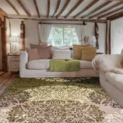 Best Pirce 😀 Miranda Haus Branston Printed Non-Slip Washable Indoor Area Rug Brown 🥰 -Miranda Haus Shop unnamed file 231