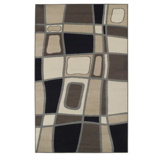 Cheapest ✔️ Miranda Haus Geometric Modern Patchwork Polypropylene Indoor Area Rug Tan ⭐ 8 Cheapest ✔️ Miranda Haus Geometric Modern Patchwork Polypropylene Indoor Area Rug Tan ⭐ - Image 6