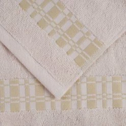 Discount 🤩 Miranda Haus Cotton 6 Piece Bathroom Towel Set With Geometric Border White 👏 -Miranda Haus Shop unnamed file 2392