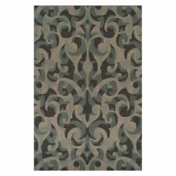 Deals ✨ Miranda Haus Aldaine Classic Damask Indoor/Outdoor Area Rug Collection Charcoal/aqua 👍 -Miranda Haus Shop unnamed file 2502