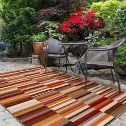 Brand new 🛒 Miranda Haus Modern Geometric Stripe Outdoor Gray Non-Slip Area Rug 🌟 -Miranda Haus Shop unnamed file 2510