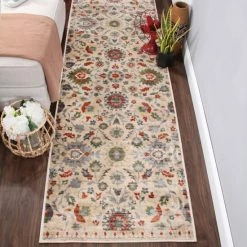 Budget 😍 Miranda Haus Leandro Ivory Vintage Polypropylene Botanical Area Rug 🎉 -Miranda Haus Shop unnamed file 2532