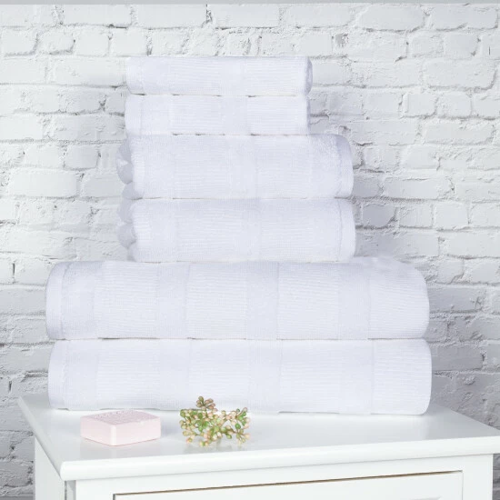Buy ⨠Miranda Haus Ribbed Turkish Cotton Assorted 6-Piece Solid Towel Set Ivory 𧨠9 Buy ⨠Miranda Haus Ribbed Turkish Cotton Assorted 6-Piece Solid Towel Set Ivory 𧨠- Image 7