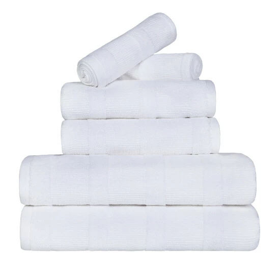 Buy ⨠Miranda Haus Ribbed Turkish Cotton Assorted 6-Piece Solid Towel Set Ivory 𧨠10 Buy ⨠Miranda Haus Ribbed Turkish Cotton Assorted 6-Piece Solid Towel Set Ivory 𧨠- Image 8