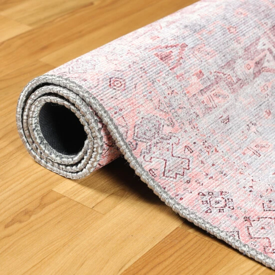 Best deal π Miranda Haus Boho Geometric Distressed Indoor Polyester Area Rug Berry Red π 7 Best deal π Miranda Haus Boho Geometric Distressed Indoor Polyester Area Rug Berry Red π - Image 5