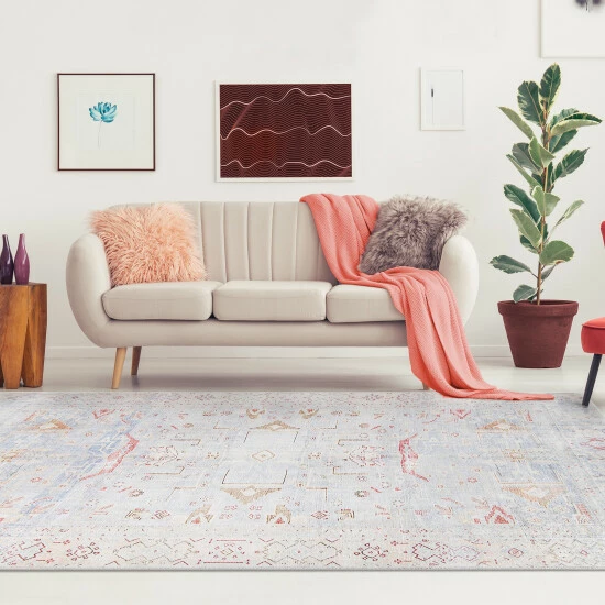 Best deal π Miranda Haus Boho Geometric Distressed Indoor Polyester Area Rug Berry Red π 9 Best deal π Miranda Haus Boho Geometric Distressed Indoor Polyester Area Rug Berry Red π - Image 7