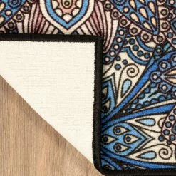 Cheapest 🌟 Miranda Haus Contemporary Floral Outdoor Blue Non-Slip Area Rug 🎁 -Miranda Haus Shop unnamed file 2673