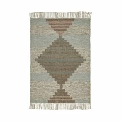 Outlet 👍 Miranda Haus Eco-Friendly Cabinda Handwoven Wool And Cotton Area Rug Light Blue 🎉 -Miranda Haus Shop unnamed file 2686