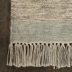 Outlet 👍 Miranda Haus Eco-Friendly Cabinda Handwoven Wool And Cotton Area Rug Light Blue 🎉 -Miranda Haus Shop unnamed file 2687