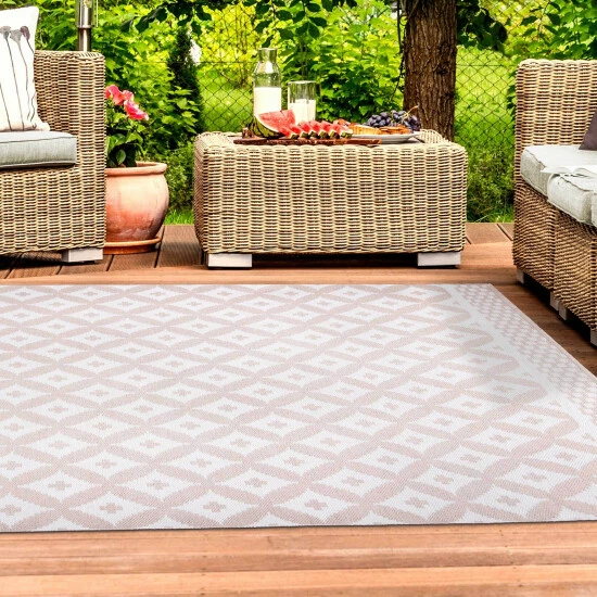 Wholesale π Miranda Haus Modern Geometric Lattice Indoor/ Outdoor Area Rug Beige π₯° 8 Wholesale π Miranda Haus Modern Geometric Lattice Indoor/ Outdoor Area Rug Beige π₯° - Image 6