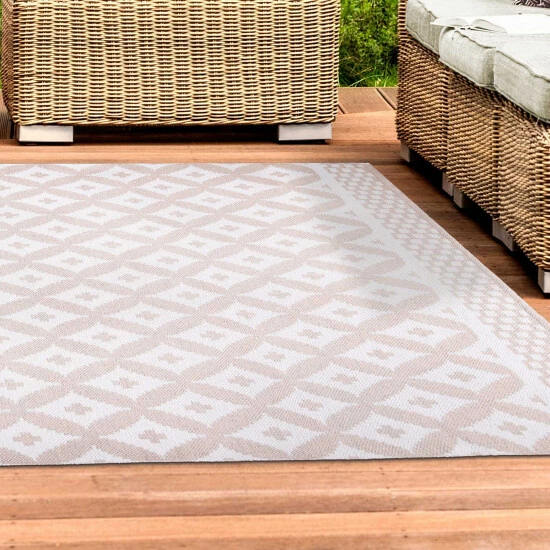Wholesale π Miranda Haus Modern Geometric Lattice Indoor/ Outdoor Area Rug Beige π₯° 9 Wholesale π Miranda Haus Modern Geometric Lattice Indoor/ Outdoor Area Rug Beige π₯° - Image 7