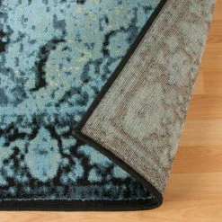 Budget 🤩 Miranda Haus Stirling Distressed Medallion Indoor Area Rug Collection Blue ✔️ -Miranda Haus Shop unnamed file 2719