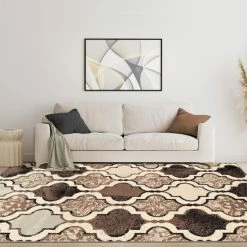 Cheap ✔️ Miranda Haus Auden Non-Slip Geometric Trellis Foldable Washable Area Rug Ivory 🔔 -Miranda Haus Shop unnamed file 2730