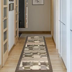 Buy 🌟 Miranda Haus Axton Modern Geometric Indoor Area Rug Collection Brown 🔥