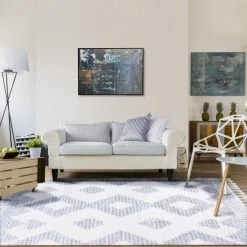 Hot Sale 🔔 Miranda Haus Bohemian Geometric Indoor Plush Shag Area Rug With Tassels Grey/cream 👍