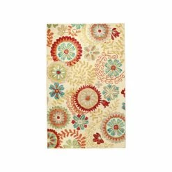 Cheapest 🧨 Miranda Haus Floral Medallion Eclectic Modern Country Cottage Handmade Wool Indoor Area Rug Rust 😉 -Miranda Haus Shop unnamed file 2767