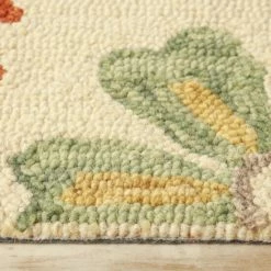 Cheapest 🧨 Miranda Haus Floral Medallion Eclectic Modern Country Cottage Handmade Wool Indoor Area Rug Rust 😉 -Miranda Haus Shop unnamed file 2770