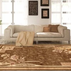 Best reviews of 🔥 Miranda Haus Minimalist Modern Floral Power-Loomed Indoor Area Rug Taupe ✔️ -Miranda Haus Shop unnamed file 279
