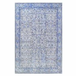 Outlet ✔️ Miranda Haus Boho Distressed Floral Indoor Polyester Area Rug Charcoal 🔔 -Miranda Haus Shop unnamed file 2835