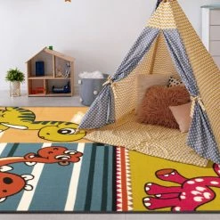 Best Pirce 🎁 Miranda Haus Non-Slip Sweeney Kid's Washable Indoor Area Rug Moss 🌟 -Miranda Haus Shop unnamed file 2866