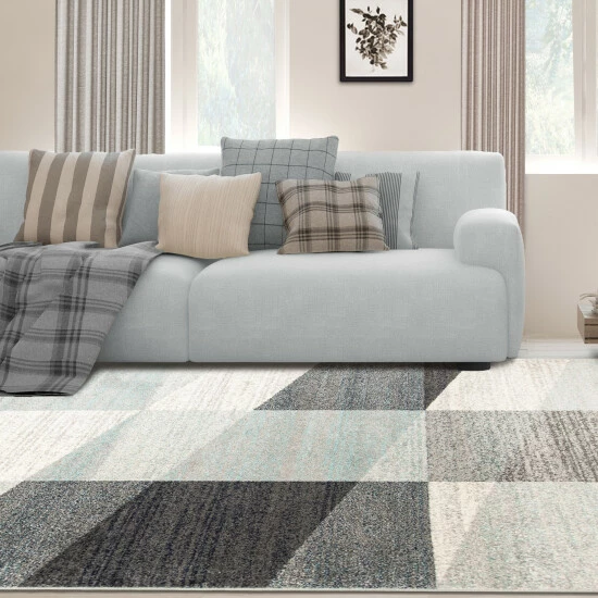 Outlet π Miranda Haus Clara Modern Geometric Abstract Area Rug Light Blue/gray β 7 Outlet π Miranda Haus Clara Modern Geometric Abstract Area Rug Light Blue/gray β - Image 5