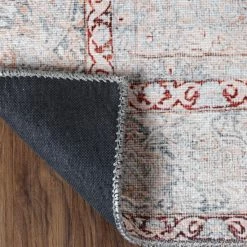 Best deal ✨ Miranda Haus Bohemian Distressed Medallion Indoor Polyester Area Rug Berry Red 😍 -Miranda Haus Shop unnamed file 2888