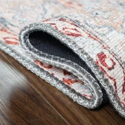 Best deal ✨ Miranda Haus Bohemian Distressed Medallion Indoor Polyester Area Rug Berry Red 😍 -Miranda Haus Shop unnamed file 2889