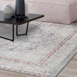 Best deal ✨ Miranda Haus Bohemian Distressed Medallion Indoor Polyester Area Rug Berry Red 😍 -Miranda Haus Shop unnamed file 2891