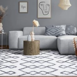 Brand new ✨ Miranda Haus Boho Geometric Diamonds Indoor Plush Shag Area Rug Black/cream ⌛ 17 Brand new ✨ Miranda Haus Boho Geometric Diamonds Indoor Plush Shag Area Rug Black/cream ⌛ -Miranda Haus Shop unnamed file 2908