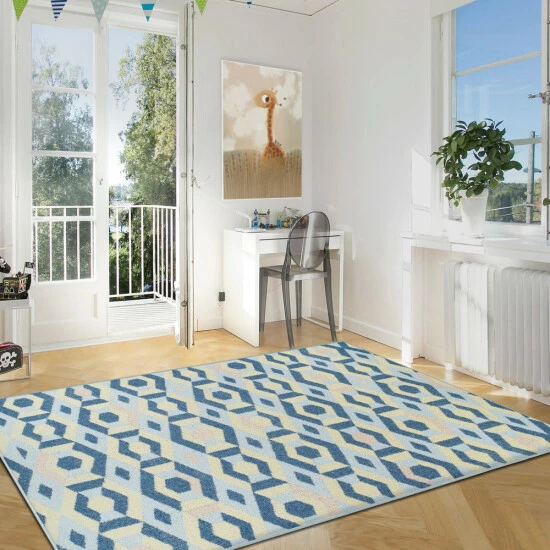 Wholesale π Miranda Haus Polygon Modern Geometric Indoor Area Rug Collection Light Blue β€οΈ 3 Wholesale π Miranda Haus Polygon Modern Geometric Indoor Area Rug Collection Light Blue β€οΈ