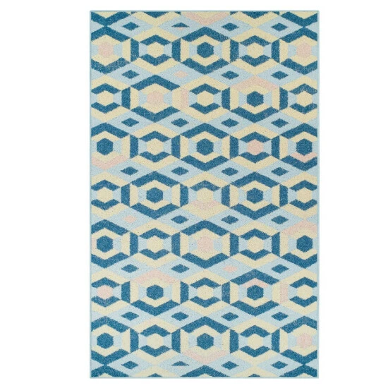 Wholesale π Miranda Haus Polygon Modern Geometric Indoor Area Rug Collection Light Blue β€οΈ 4 Wholesale π Miranda Haus Polygon Modern Geometric Indoor Area Rug Collection Light Blue β€οΈ - Image 2