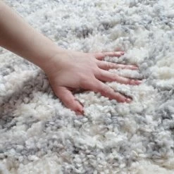 Cheap ✔️ Miranda Haus Boho Geometric Indoor Plush Shag Area Rug Cream/black 😀 -Miranda Haus Shop unnamed file 2961